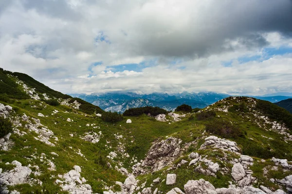 Pohled Shora Horské Části Jižních Juliánských Alp Triglavského Národního Parku — Stock fotografie