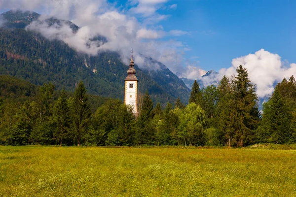 Bell Tower John Baptist Church Bohinj Slovenia — Stock Photo, Image