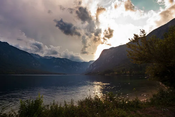 Blick Auf Den Malerischen Bohinjer See Den Größten Permanenten See — Stockfoto