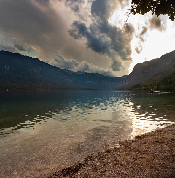 Uitzicht Het Schilderachtige Bohinj Meer Het Grootste Permanente Meer Slovenië — Stockfoto