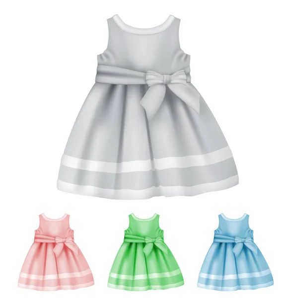 Baby Kleid leere Vorlage. — Stockvektor