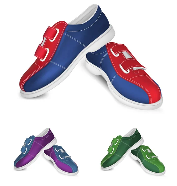 ボーリング靴テンプレート — ストックベクタ