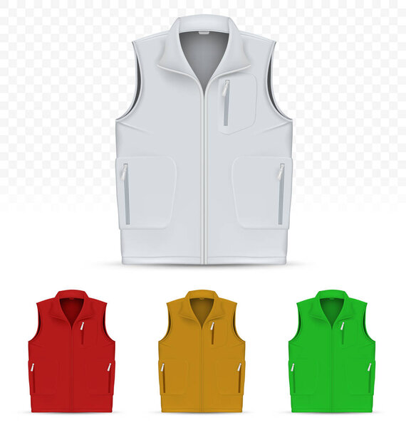 Unisex vest isolated on white background