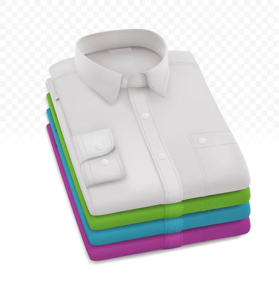 Erkek boş katlanmış gömlek şablonu.