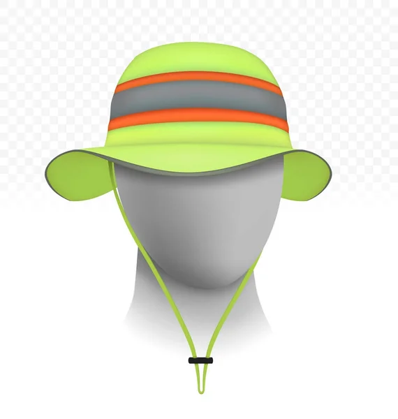 Cappello solare riflettente unisex isolato su sfondo trasparente — Vettoriale Stock