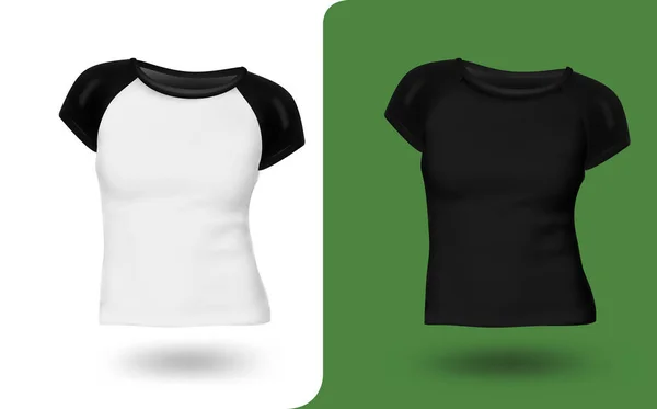 Dames T-shirt set sjabloon — Stockvector