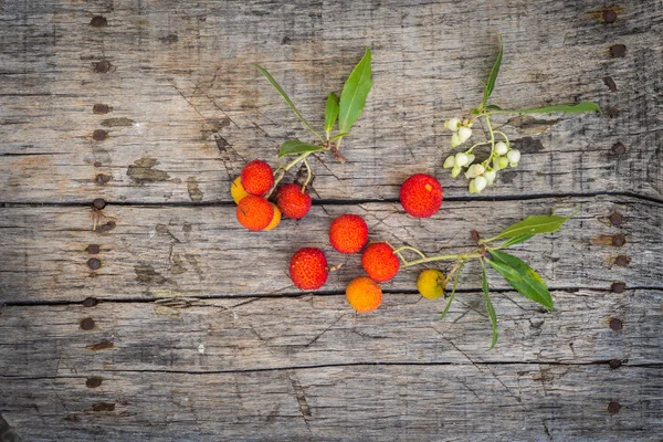 Delicious fresh arbutus fruits — Stock Photo, Image