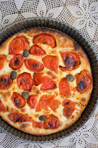 Italienisches Focaccia-Brot — Stockfoto