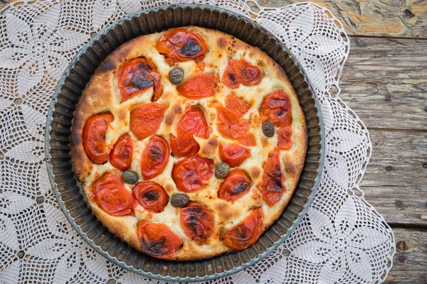 Pão focaccia italiano — Fotografia de Stock