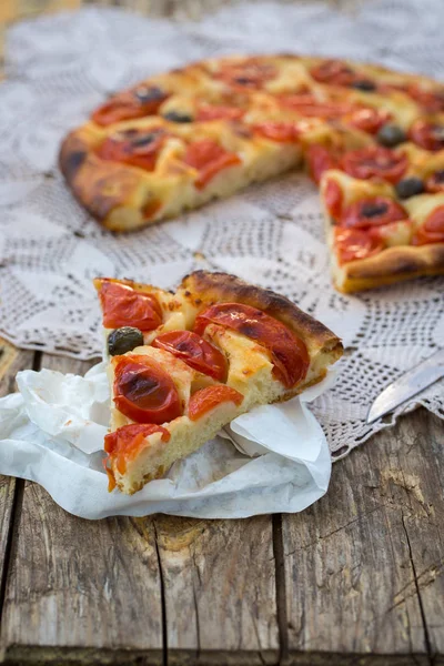 Pan de focaccia italiano — Foto de Stock