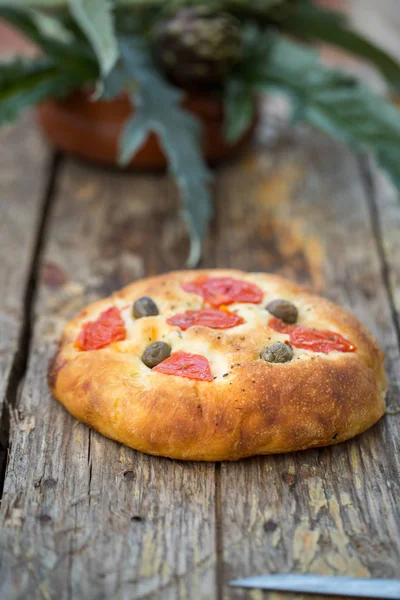 İtalyan focaccia ekmek — Stok fotoğraf