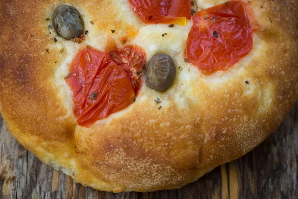 Italienisches Focaccia-Brot — Stockfoto