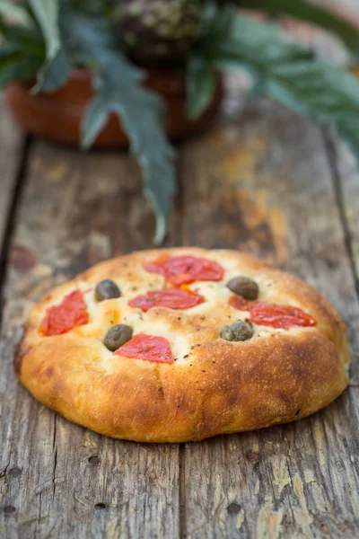 Italienisches Focaccia-Brot — Stockfoto