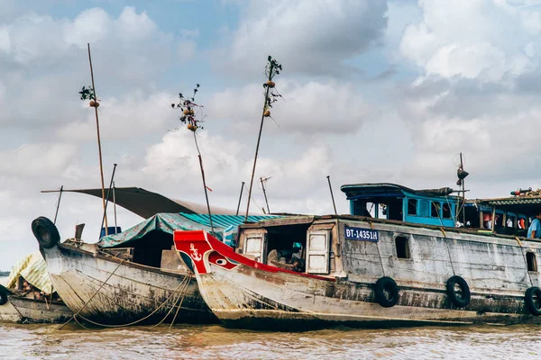 Mercato galleggiante Mekong — Foto Stock