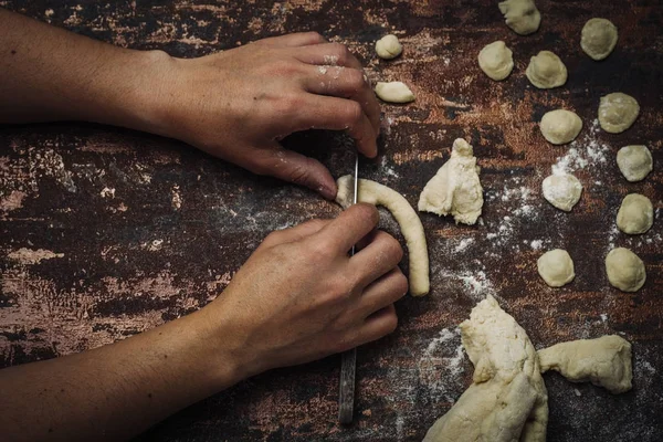 Massa caseira Orecchiette — Fotografia de Stock