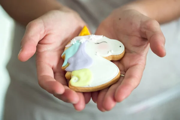 Soubory cookie jednorožec — Stock fotografie