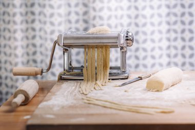 Traditional home made pasta clipart