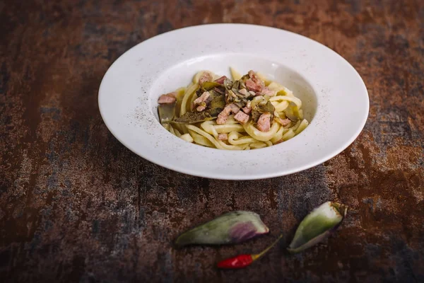 Traditionell hemgjord pasta — Stockfoto