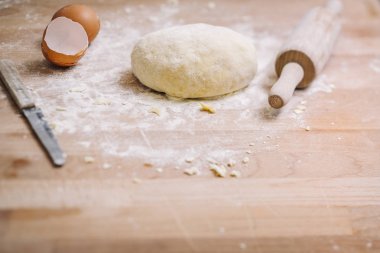 Traditional home made pasta making of clipart