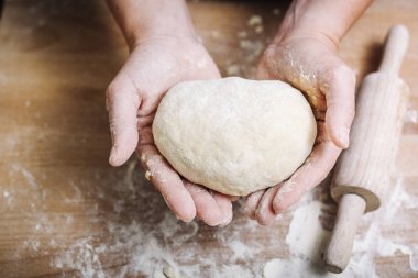 Traditional home made pasta making of clipart