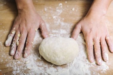 Traditional home made pasta making of clipart