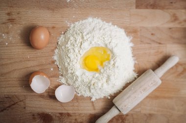 Traditional home made pasta making of clipart