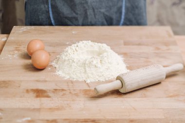 Traditional home made pasta making of clipart