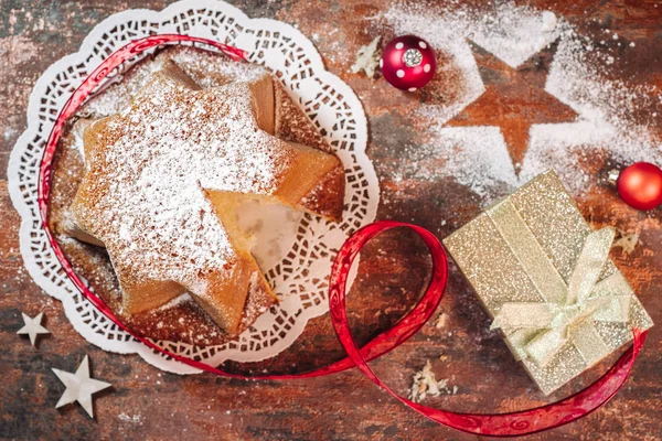 Torta Pandoro italiana — Foto Stock