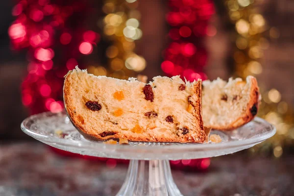 Italienischer Panettonkuchen — Stockfoto