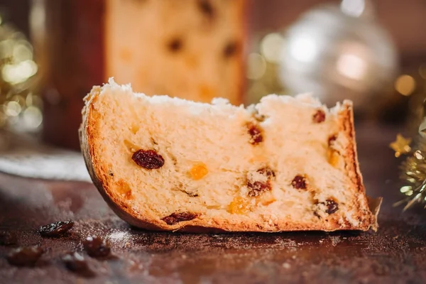 Italian panettone cake — Stock Photo, Image