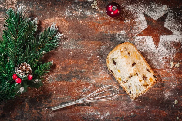 Italian panettone cake — Stock Photo, Image