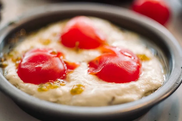 İtalyan focaccia ekmek — Stok fotoğraf