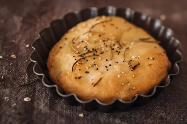 Italienisches Focaccia-Brot — Stockfoto