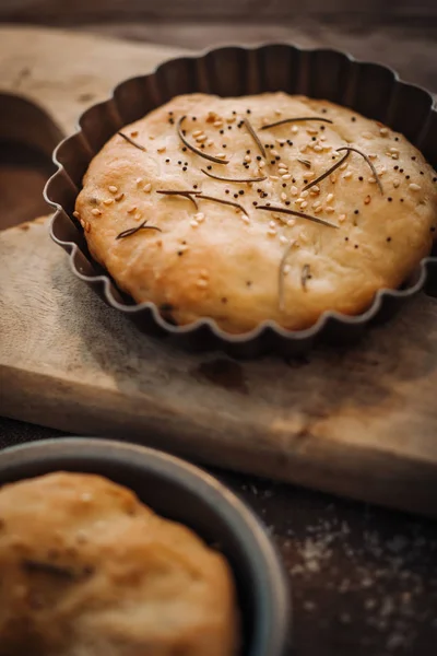 Italienisches Focaccia-Brot — Stockfoto