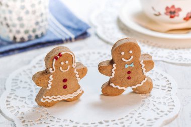 Güzel dekore edilmiş Noel kurabiyeleri