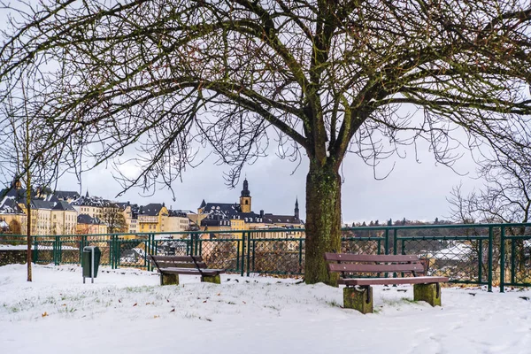 Zima w mieście Luksemburg — Zdjęcie stockowe