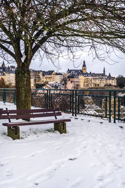 Vinter i staden Luxemburg — Stockfoto