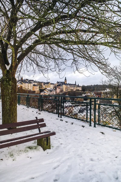 Vinter i staden Luxemburg — Stockfoto