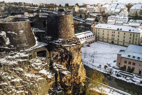 Inverno nella città di Lussemburgo — Foto Stock