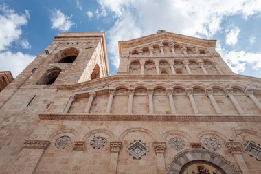 Cagliari, İtalya / Ekim 2019: Saint Mary kedisinin ayrıntılı görünümü