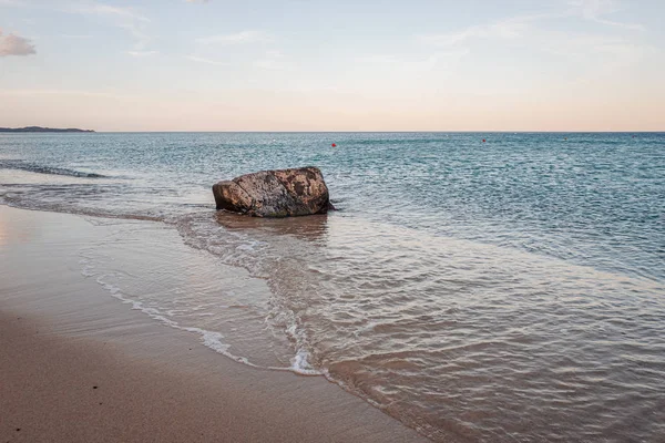 Muravera Sardinia / October 2019: The Beautiful sand beach of Co. — стокове фото