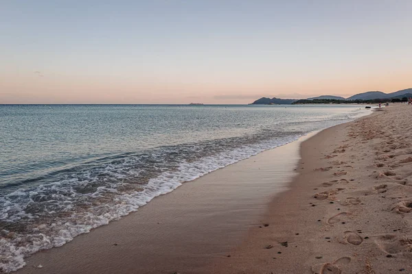 Muravera Szardínia / 2019. október: Co gyönyörű homokos strandja — Stock Fotó