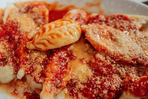 Culurgiones, a typical traditional pasta from Sardinia, italy — Stock Photo, Image