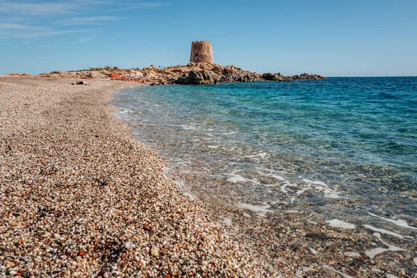 La meravigliosa spiaggia di Torre di Bari in Ogliastra, Sardegna — Foto Stock