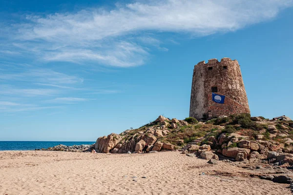 Nádherná pláž Torre di Bari v Ogliastra, Sardinie — Stock fotografie