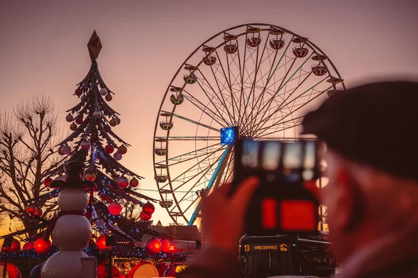 Luxemburg Stad / december 2019: Kerstfeest — Stockfoto