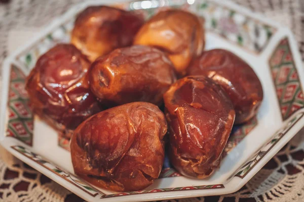 Delicious fresh and sweet Sukkari dates from Saudi Arabia — Stock Photo, Image