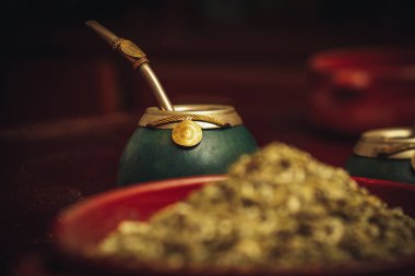 Yerba Mate, geleneksel Arjantin çayı.