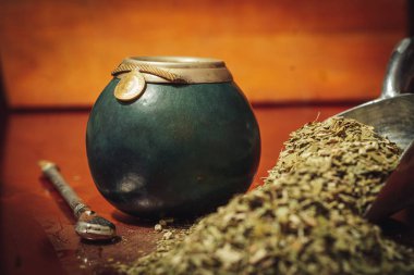Yerba Mate, geleneksel Arjantin çayı.