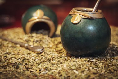 Yerba Mate, geleneksel Arjantin çayı.